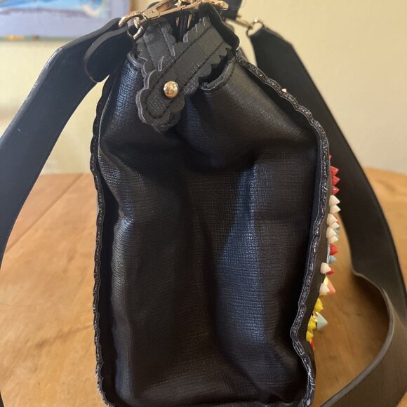 Handbag Republic Vegan Leather Embroidered And Bead Studded Purse - Picture 3 of 10